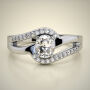 PAVE SOLITAIRE RING ENG045
